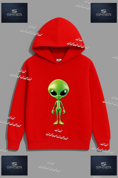 SS SİNSER Hanorac unisex cu glugă și imprimeu "ALIEN STANDING"