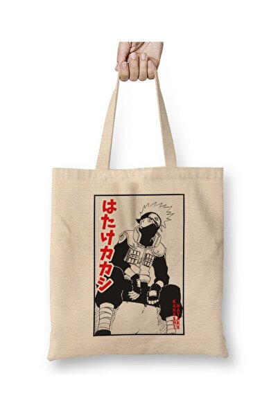 Toyaso حقيبة تسوق من القماش الأبيض من ناروتو هاتاكي كاكاشي، حقيبة تسوق ذات مق...