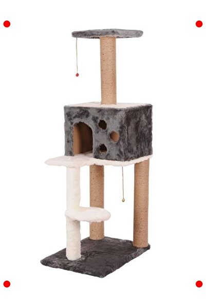 232premiumquality Gray Cat Scratching Post - Sturdy and Stylish