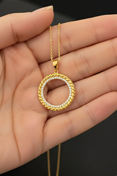 Moda Gümüş 925 Ayar Gümüş Çeyrek Altın Gümüş Kolye, Çeyreklik Gümüş Kolye