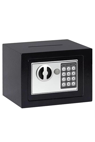 MOSTAFA خزنة حديد الكترونية آمنة مع لوحة رقمية ومفتاح, 18.5*19*25