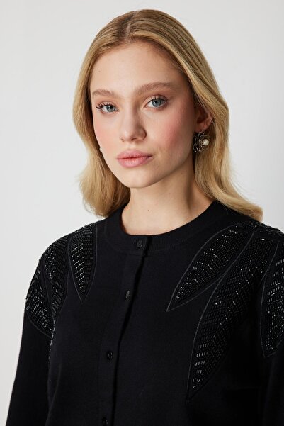 KATREGİYİM On Fashion Stone Patterned Knitwear Cardigan