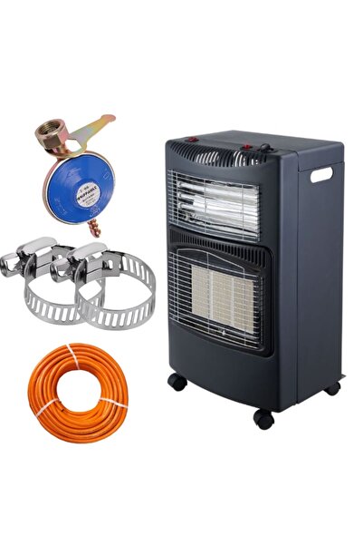hoffmans Soba pe Gaz si Electrica - 4200W, Butelie GPL/Butan/Propan, 3 Trepte Putere, Siguranta Inclinare