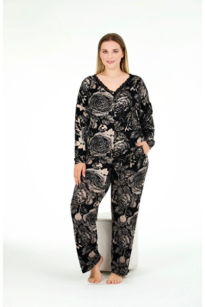 NightLove Plus Size Floral Women's Suit 2025