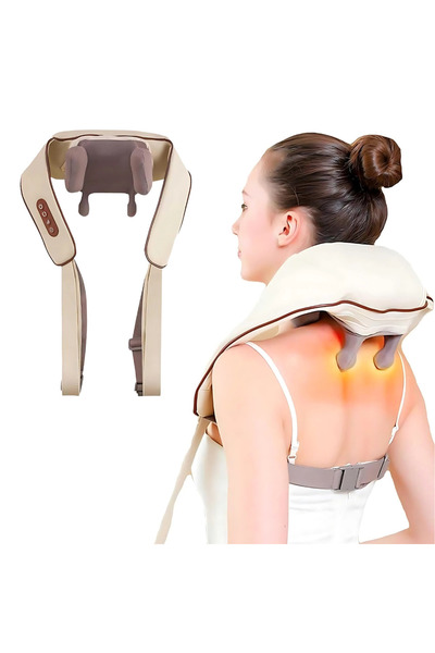 Velixo Aparat de masaj cervical hands-free, 5D Shiatsu, căldură, reglabil, am...