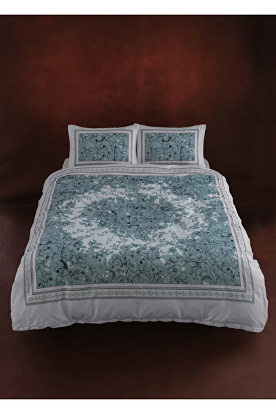 Cherx طقم غطاء لحاف من القطن الساتان روزين