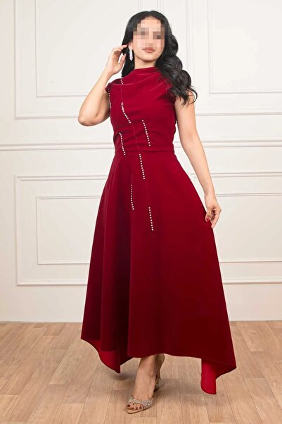 Mo Royal red wool dress