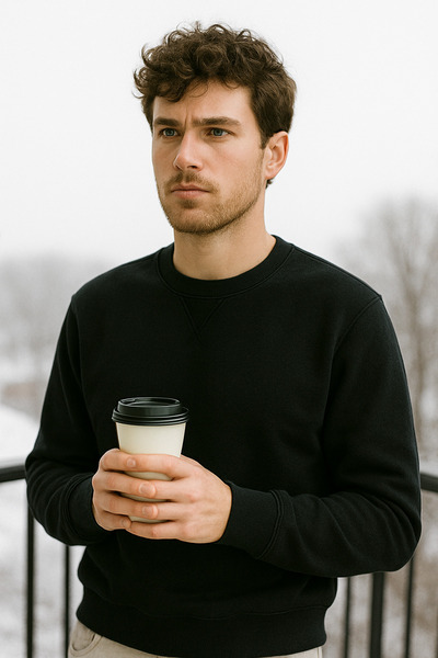 DeFacto Men's Casual Special Series Relaxed Fit Sweatshirt