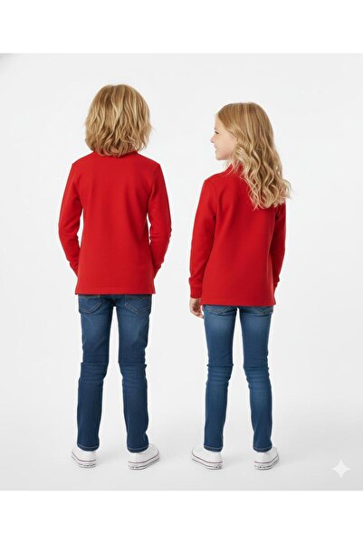 pour la riviere Girls Boys Polo Neck Long Sleeve Basic Tshirt