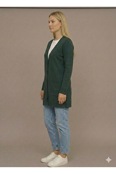 Öz klas Store Seasonal Glorya Buttoned Long Cardigan