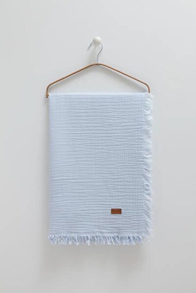 Caramell بطانية موسلين أساسية زرقاء (120×120)