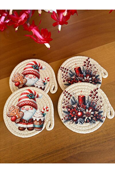 Nev Design Set of 4 Coasters, New Year's Concept, Gift