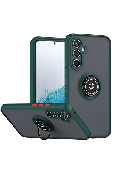 MMP SHOP Samsung Galaxy A17 Uyumlu Kamera Koruma Çıkıntılı Yüzüklü Stand Olma...