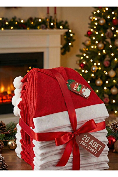 Eros Party Yılbaşı Şabkası Noel İçin Bere Noel Partisi Şapkası, Noel Baba Şap...