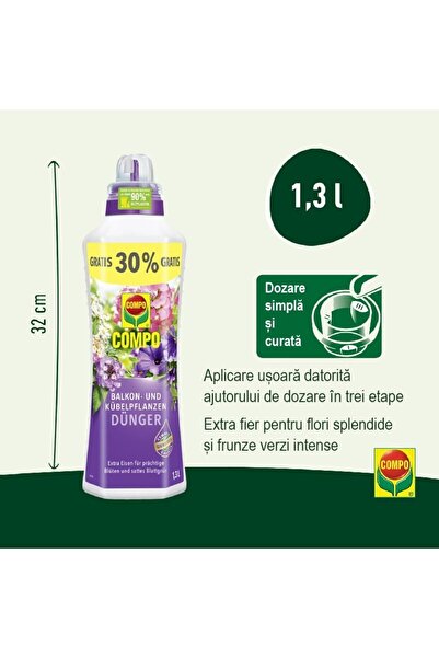 Compo Liquid Fertilizer for Balcony and Potted Plants 500 ml,