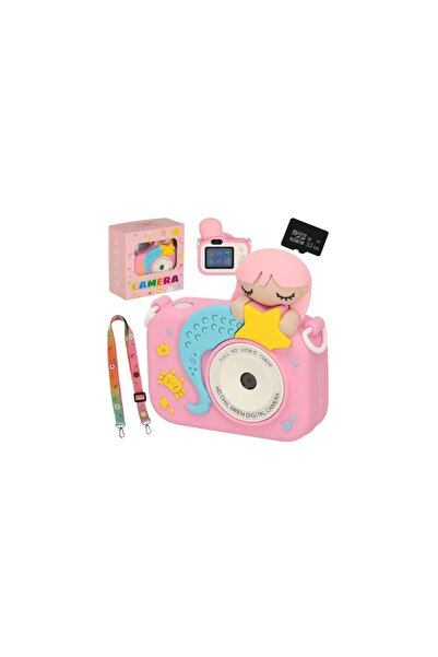 Three top online Aparat foto digital pentru copii, jucărie + card de 32 GB, sirenă roz