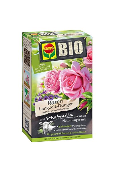 Compo long-lasting fertilizer for roses & flowering plants 750 g with sheep's wool,