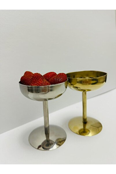 Asemi online وعاء تقديم بلون الشمبانيا المميز وأرجل من الفولاذ المقاوم للصدأ