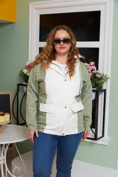 RMG Paneled Oversized Trench Coat with Hood Detail