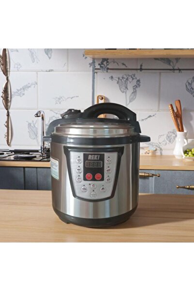 Tradeo Electric Pressure Cooker 6L 1000W, 10-in-1 Multi-Function Stainless Steel Cooker with LED Control