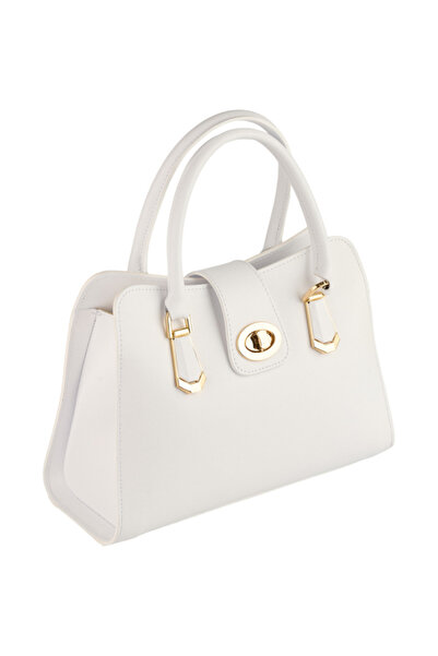 AZZURA Analisa 100% leather bag, white