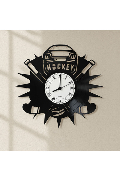 Handmade ساعة حائط مصنوعة يدويًا بتصميم الهوكي