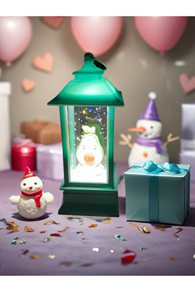 Cute Kar küresi AVOKADO figürlü orta boy ışıklı şamdan model