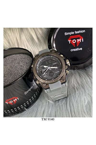 Tomi Hybrid Ana-Digi Sport Watch - Rugged Design - LED Light & Alarm - Water Resistant 50M