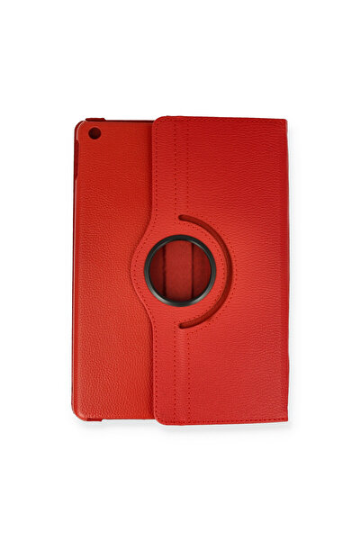 ceppark iPad Pro 11 (2024) Compatible Case 360 Tablet Leather Case - Red