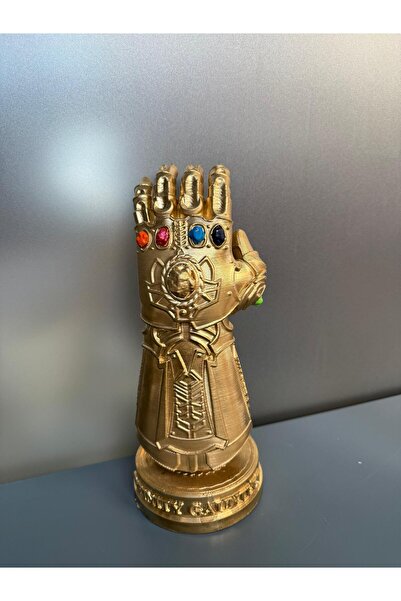 3d printer sepetim 3D Baskı Infinity Gauntlet Altın Renk Dekoratif Figür