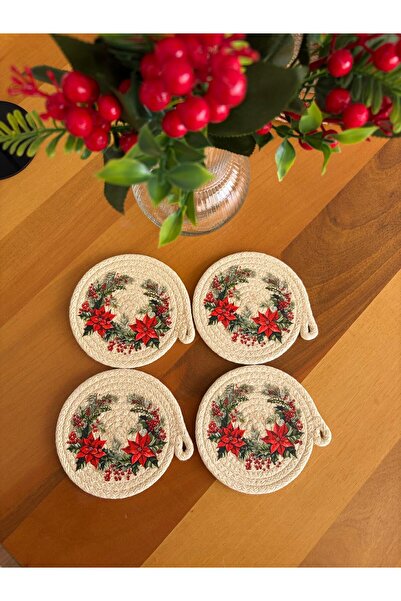 Nev Design Set of 4 Coasters, New Year's Concept, Gift