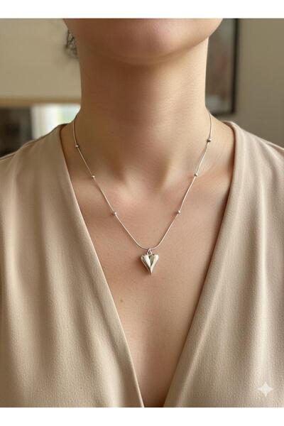 staınless steel STEEL HEART FIGURE NECKLACE