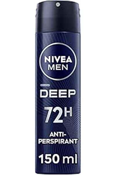 NIVEA مزيل عرق بخاخ للرجال برائحة الخشب الداكن والكربون الأسود العميق 150 مل