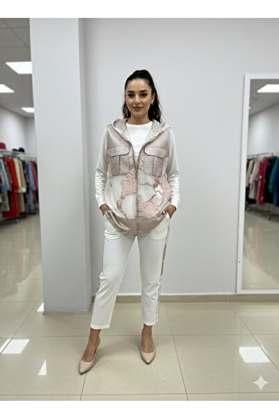 PUREVA طقم سترة نسائية من الجاكار مكون من 3 قطع |   مجموعة أنيقة ومريحة