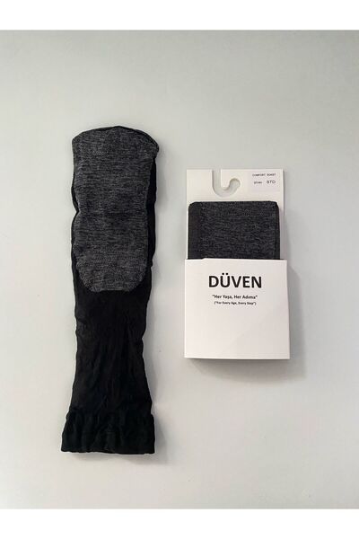 DÜVEN 2-Piece Colorful Matte Toe Comfort Socket Cotton Short Socks