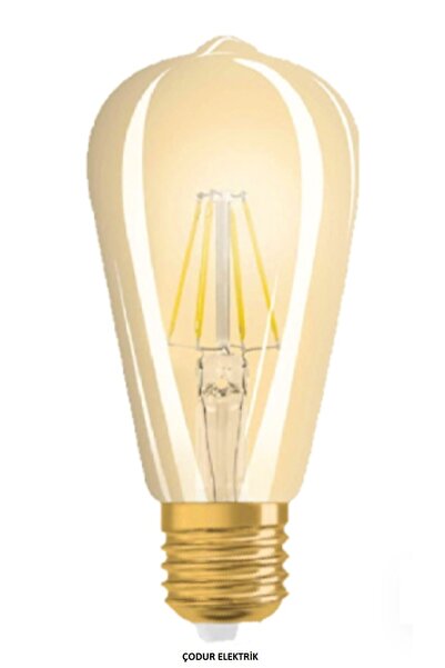 Led 6w 2500 Kelvin Bal Rengi E27 Duylu Flamanlı Rustik Ampul A+ Enerji Tüketimi ST64