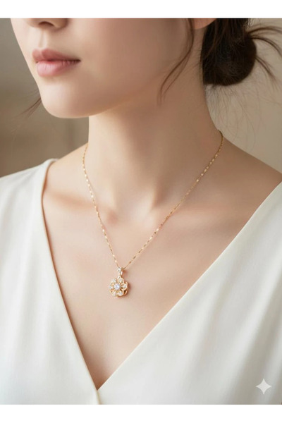 staınless steel Steel Rotating Pendant (Gold)