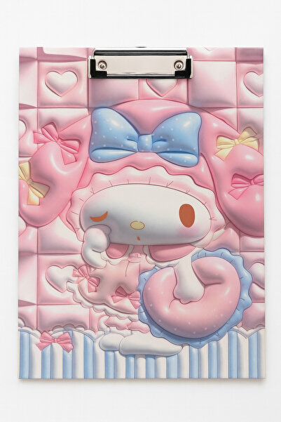 facnspt Sanrio My Melody (Sweet Baby) Patterned A4 Clipboard – Hard Cover Latched Writing Pad