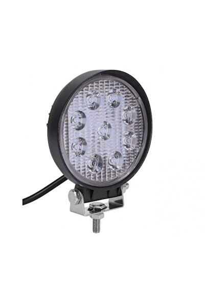 OEM Proiector auto LED, Offroad, 27W, Rotund, 12V-24V, 1400 Lumeni, Fascicul ...