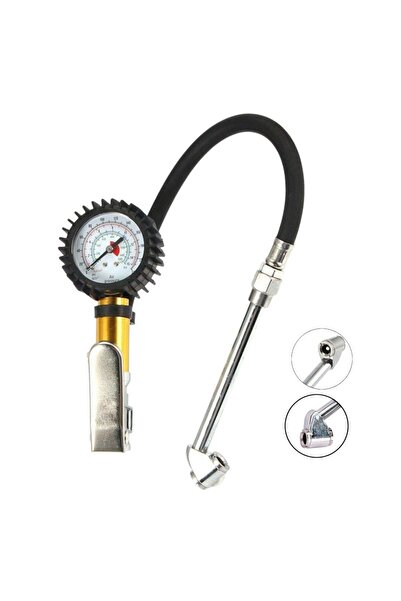 OEM Pistol aer cu actiune manuala, manometru 15 Bar, dozaj la deget, furtun flexibil cu capat tip lance