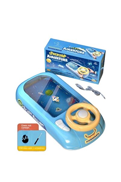 OEM Interactive toy for children, racing car, spaceship theme, desktop steering wheel, blue