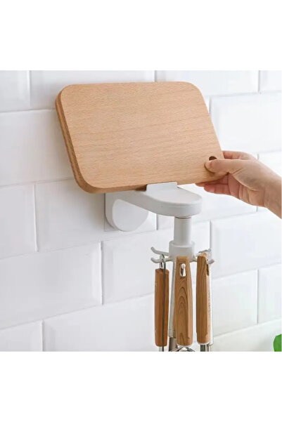 OEM Suport rotativ pentru ustensile de bucătărie cu 8 compartimente, suport adeziv, design compact alb
