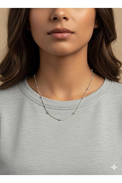 staınless steel Dorika Chain Necklace (Silver)