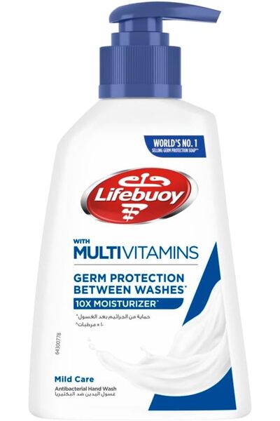 Lifebuoy غسول لليدين، عناية لطيفة، يوفر حماية أكبر بنسبة 100% ضد الجراثيم مع ...