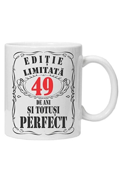 CRD PRINT Personalized white ceramic mug with text 'limited edition', 49 years, CRD PRINT, 330 ml