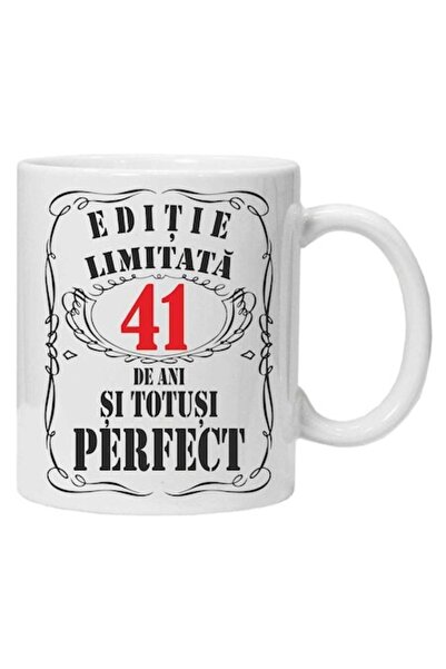 CRD PRINT Personalized mug with text "limited edition", 41 years, CRD PRINT, 330ml, white