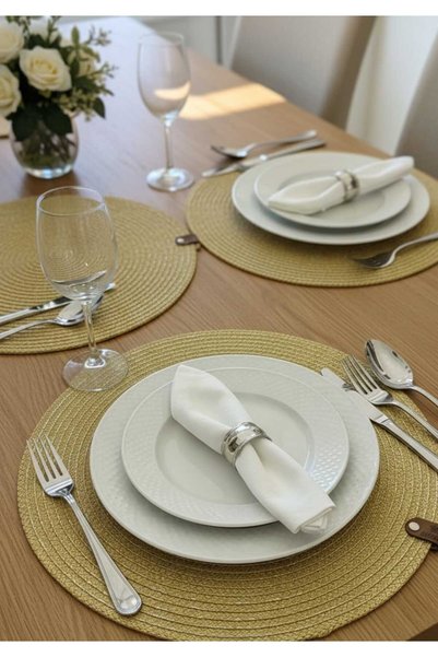 SARDA Gold Silvery American Service Plate 33 cm