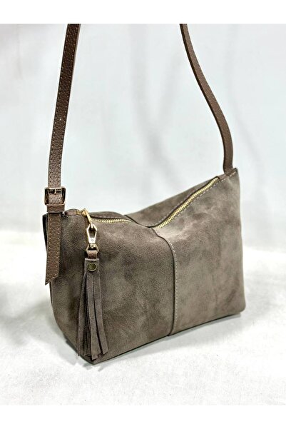 My Easy Shop Mesbag Women's Bag Genuine Suede Leather Shoulder Bag