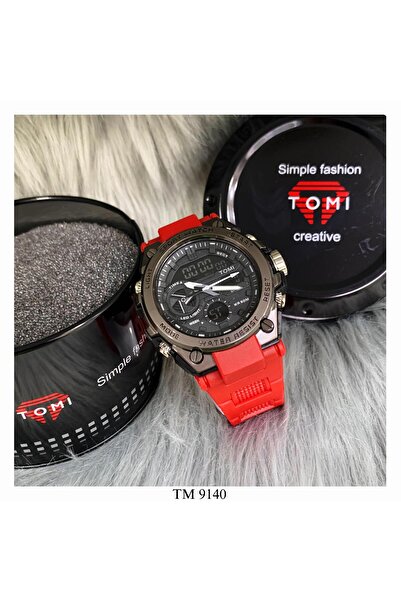 Tomi Hybrid Ana-Digi Sport Watch - Rugged Design - LED Light & Alarm - Water Resistant 50M