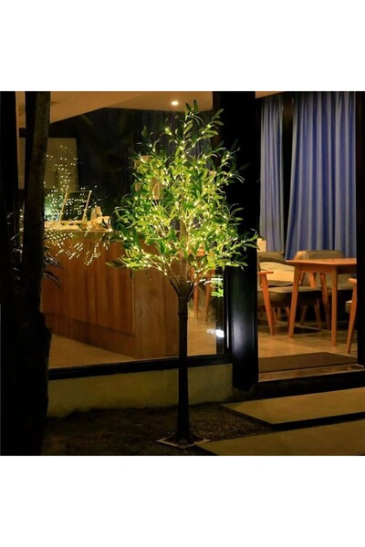 Kardett Măslin artificial decorativ premium 180 cm cu 300 LED-uri - Arbore mediteranean pentru sufragerie